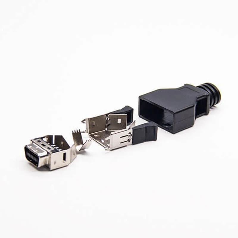 14 pin solder scsi connector with plastic shell