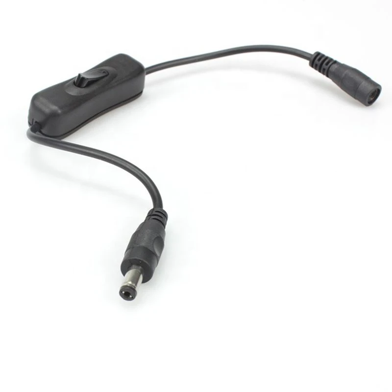 5.5x2.1mm DC Connector Switch Power Plug Cable