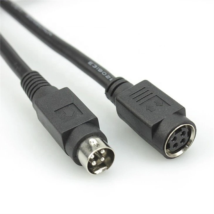 Power Din 4 Pin Male to Female Printer Cord