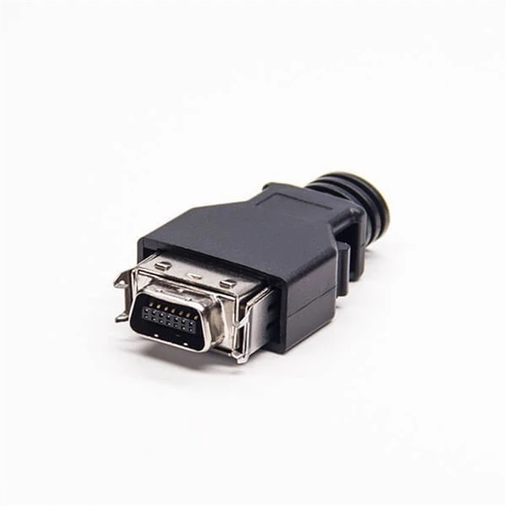 MDR14 pin Connecto r with push botton