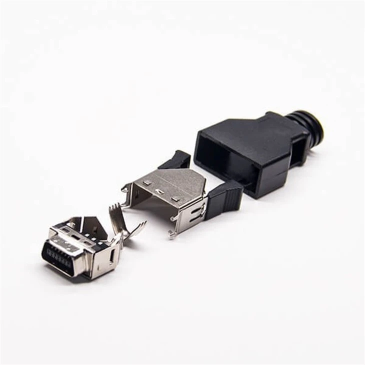solder type MDR14 pin male SCSI Connector